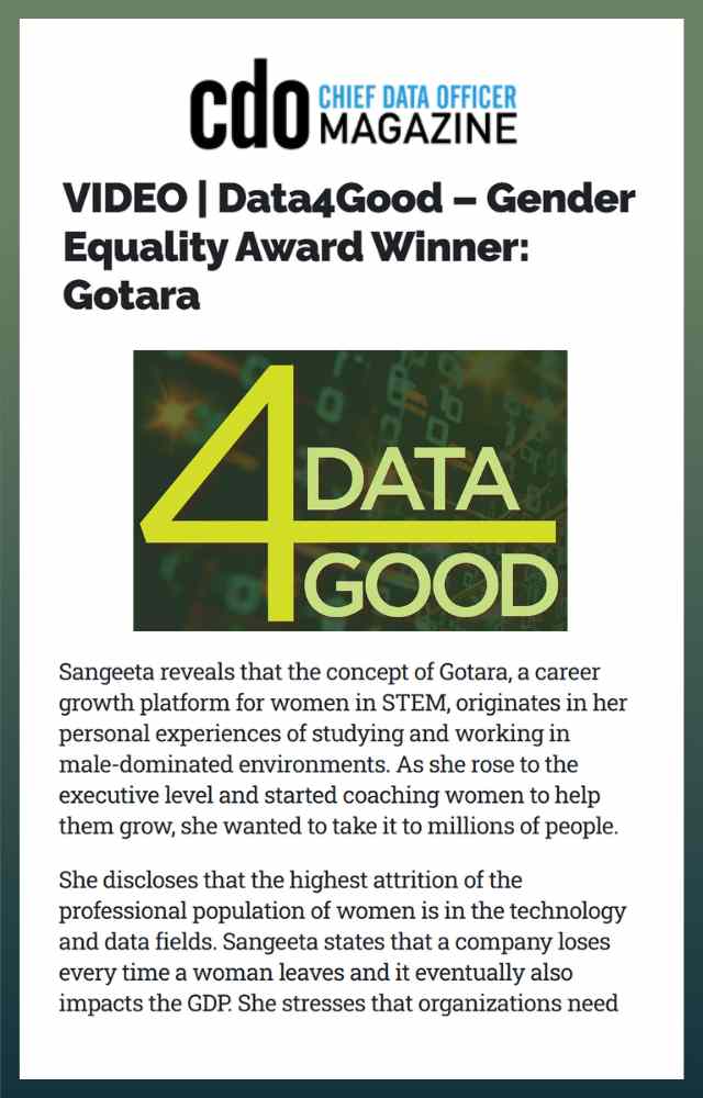 Data4Good – Gender Equality Award Winner: Gotara