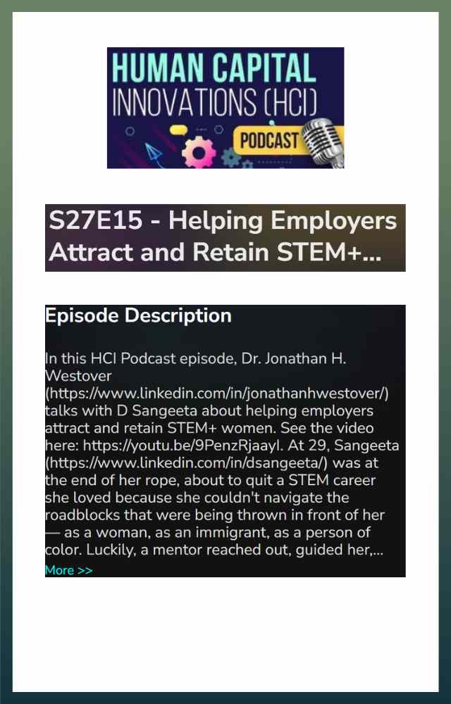 Helping Employers Attract and Retain STEM+ Women, with D Sangeeta