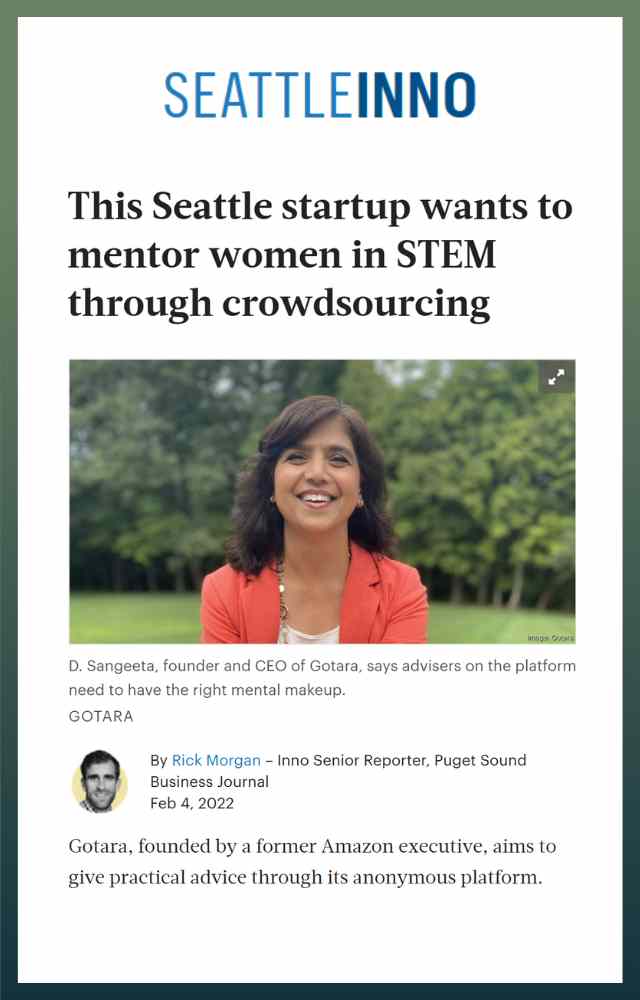This Seattle startup wants to mentor women in STEM through crowdsourcing