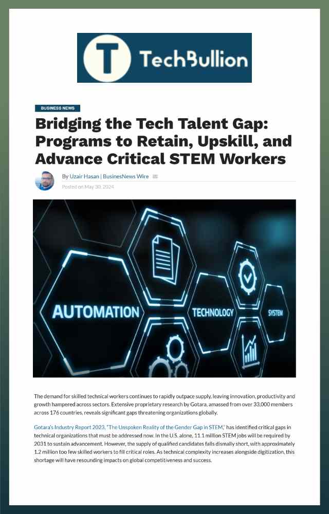 Business newsBridging the Tech Talent Gap: Programs to Retain, Upskill, and Advance Critical STEM Workers